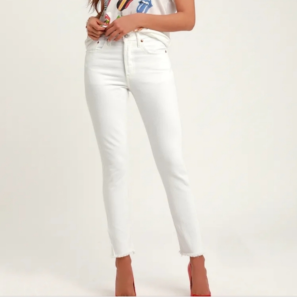 Levi's 501 High Rise Skinny In Cloud Over Sz 28 Nwt